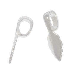Silver Plated Leaf Bail Small  25 Pack - Stained Glass Express 