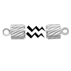 Silver Plated Tube Magnet Jewelry Clasp  12 Pack - Stained Glass Express 