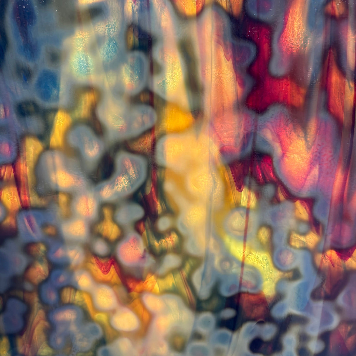 Silver Yellow, Red and Cobalt Blue Oceana