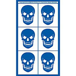 Skulls Stencil Rub N Etch - Stained Glass Express 
