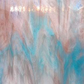 Sky Blue with Purple and White Wispy