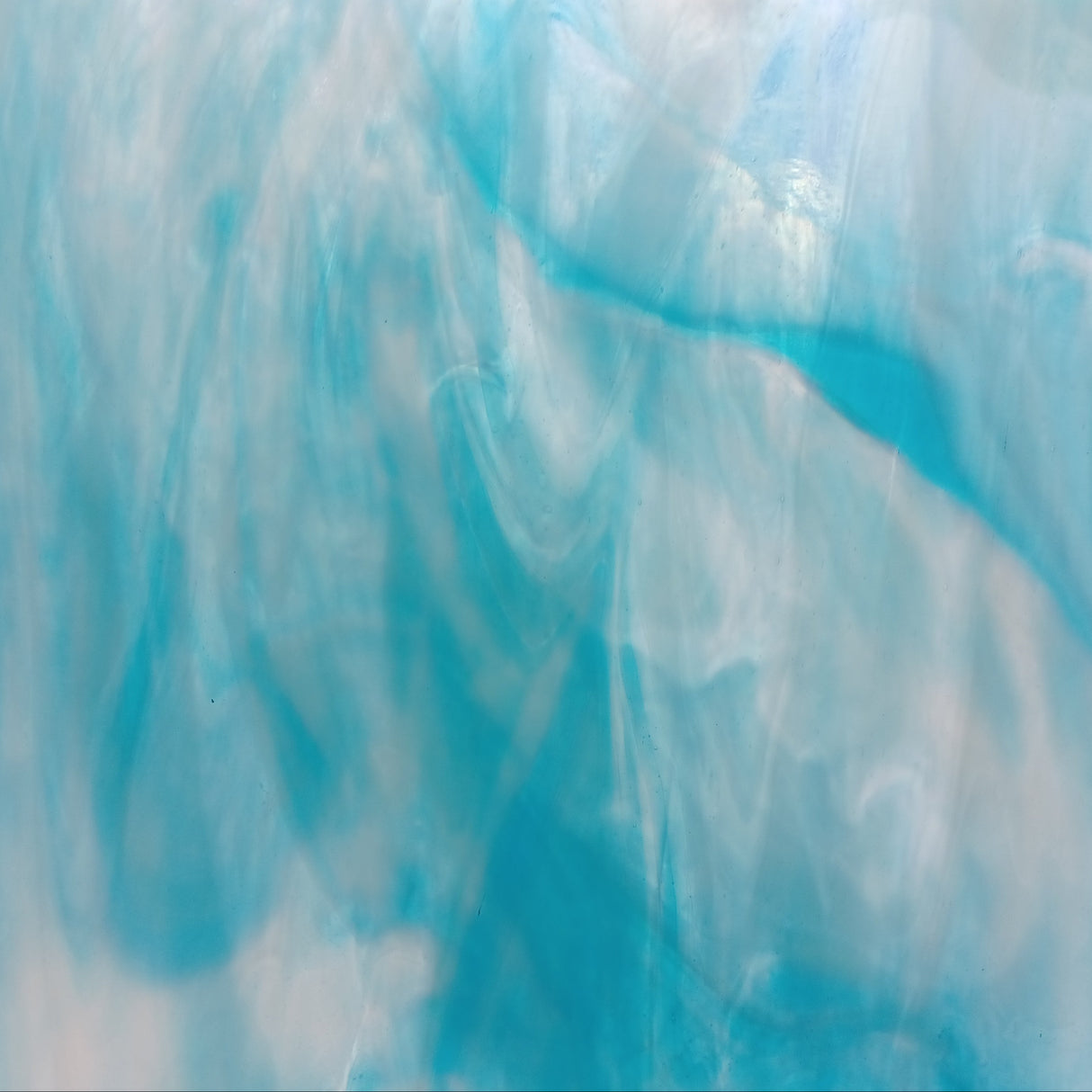 Sky Blue with White Wispy Opal