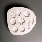 Small Flowers and Leaves Frit Casting Mold - Stained Glass Express 