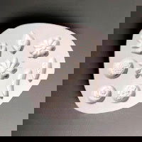 Small Flowers and Leaves Frit Casting Mold - Stained Glass Express 