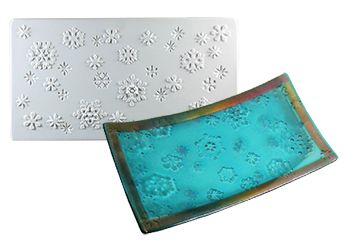 Snowflakes Textured Square Mold - Stained Glass Express 