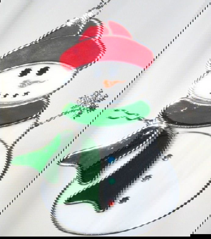 Snowman Suncatcher Small - Stained Glass Express 