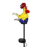 Solar Rooster Garden Stake