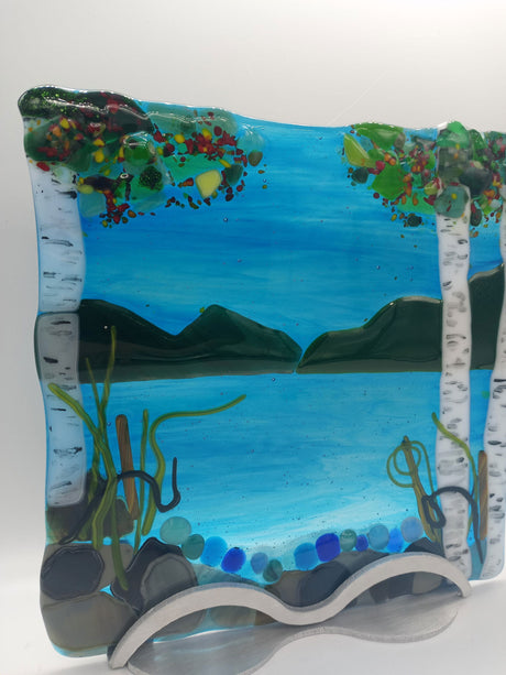 Stand Brushed Aluminum Wave - Stained Glass Express 