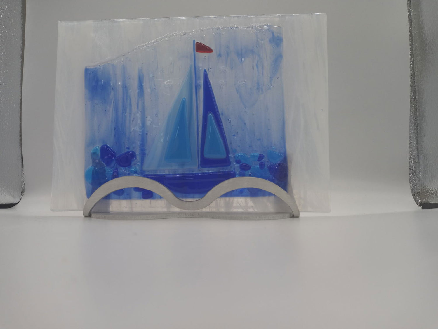 Stand Brushed Aluminum Wave - Stained Glass Express 