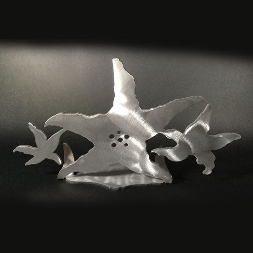 Starfish Brushed Aluminum Art Stand
