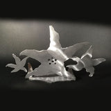 Starfish Brushed Aluminum Art Stand