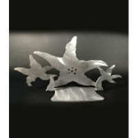Starfish Brushed Aluminum Art Stand - Stained Glass Express 