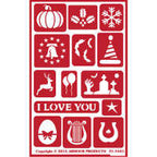 Stencil Over N Over Assorted Holidays - Stained Glass Express 