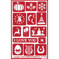Stencil Over N Over Assorted Holidays - Stained Glass Express 