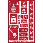 Stencil Over N Over Bees - Stained Glass Express 
