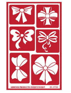 Stencil Over N Over Bows - Stained Glass Express 