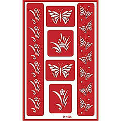 Stencil Over N Over Butterflies - Stained Glass Express 