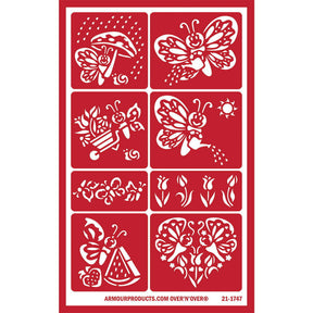 Stencil Over N Over Butterfly Garden - Stained Glass Express 