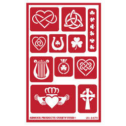 Stencil Over N Over Celtic Designs - Stained Glass Express 