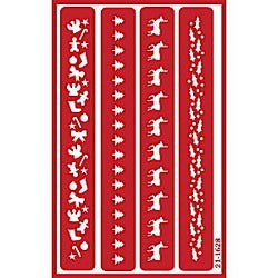 Stencil Over N Over Christmas Border - Stained Glass Express 
