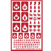 Stencil Over N Over Christmas Ornaments - Stained Glass Express 