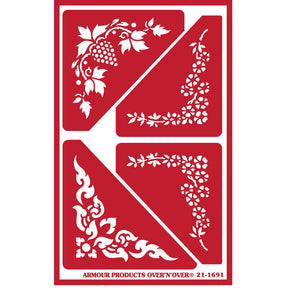Stencil Over N Over Corners - Stained Glass Express 