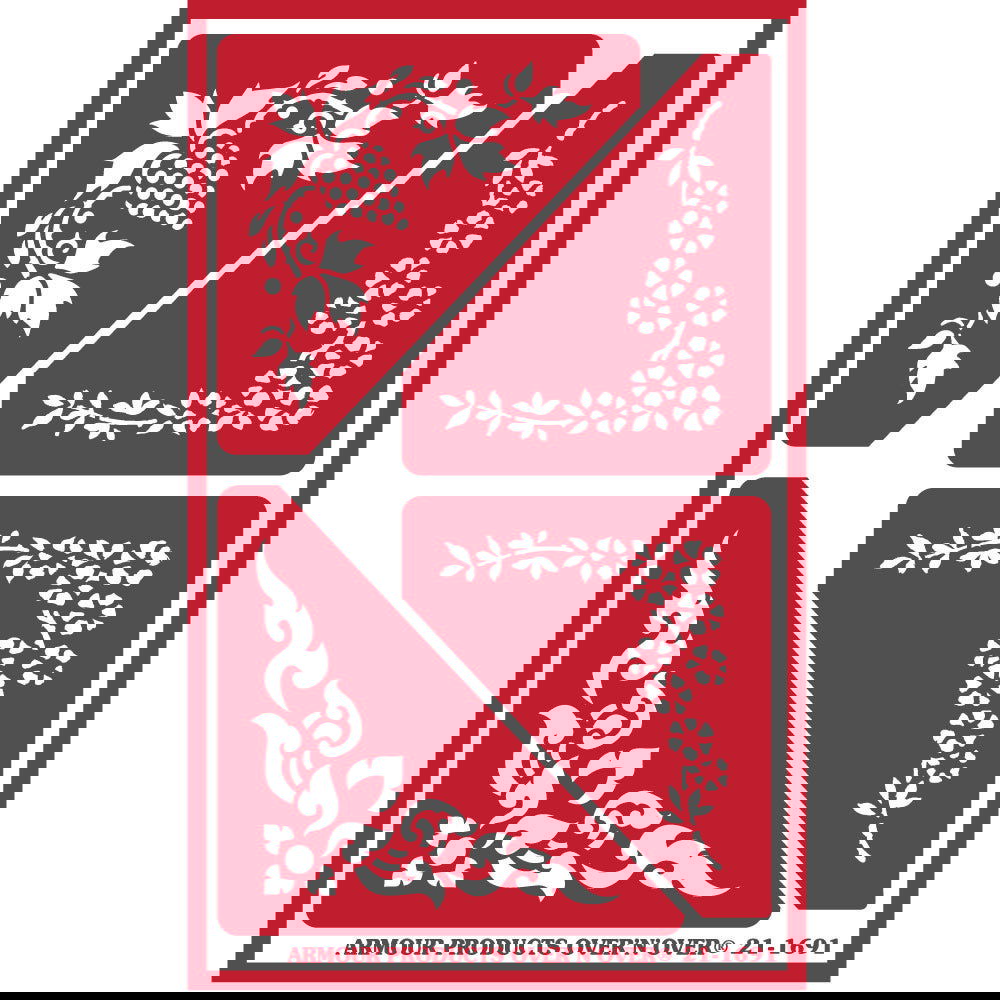 Stencil Over N Over Corners - Stained Glass Express 