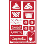 Stencil Over N Over Cupcake - Stained Glass Express 