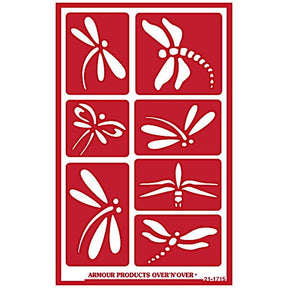 Stencil Over N Over Dragonfly - Stained Glass Express 