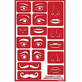 Stencil Over N Over Face Elements - Stained Glass Express 
