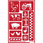 Stencil Over N Over Farm Friends - Stained Glass Express 