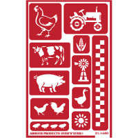 Stencil Over N Over Farm Friends - Stained Glass Express 