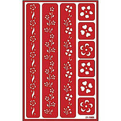 Stencil Over N Over Flower Borders - Stained Glass Express 