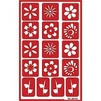 Stencil Over N Over Flowers - Stained Glass Express 