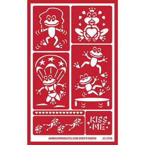 Stencil Over N Over Fun Frogs - Stained Glass Express 