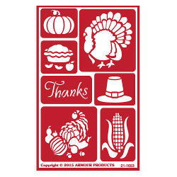 Stencil Over N Over Giving Thanks - Stained Glass Express 