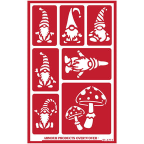 Stencil Over N Over Gnomes - Stained Glass Express 