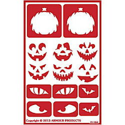 Stencil Over N Over Halloween Faces - Stained Glass Express 