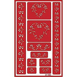 Stencil Over N Over Hearts - Stained Glass Express 