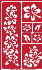 Stencil Over N Over Hibiscus - Stained Glass Express 