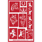 Stencil Over N Over Horses - Stained Glass Express 