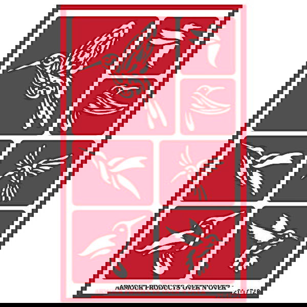 Stencil Over N Over Hummingbirds - Stained Glass Express 