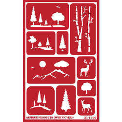 Stencil Over N Over Landscape - Stained Glass Express 