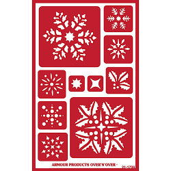 Stencil Over N Over Large Snowflakes - Stained Glass Express 