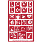 Stencil Over N Over Love - Stained Glass Express 
