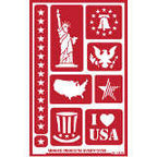 Stencil Over N Over Patriotic - Stained Glass Express 