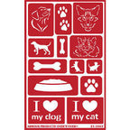 Stencil Over N Over Paws - Stained Glass Express 