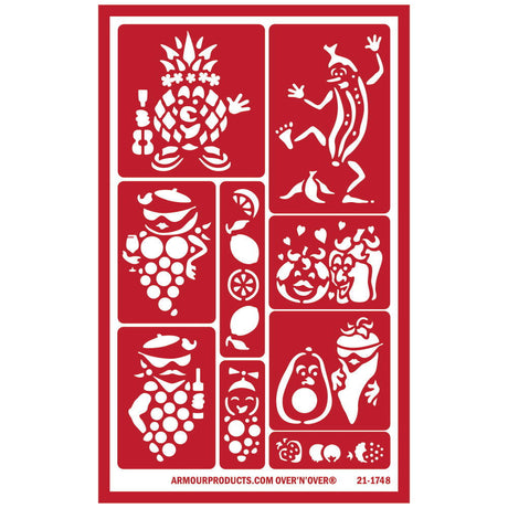 Stencil Over N Over Produce Peeps - Stained Glass Express 