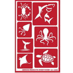 Stencil Over 'N Over Sea Creatures - Stained Glass Express 