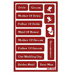Stencil Over N Over Wedding Assorted - Stained Glass Express 